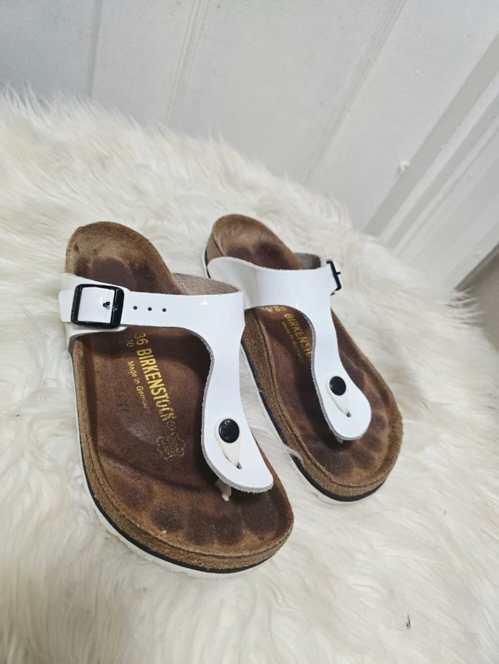 Birkenstock Gizeh RegularFit BirkoFlor Graceful Pearl White Size EU 36 US L6 M4